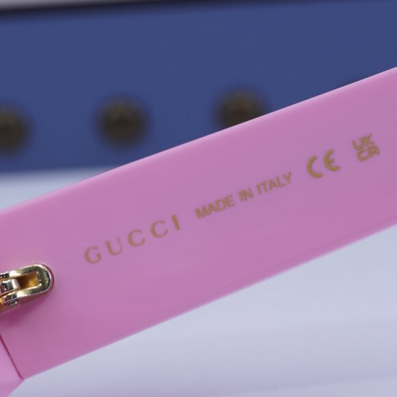 Gucci GG1591S 003 Cat Eye Sunglasses - Pink with GG Pattern/Pink - Picture 8 of 10